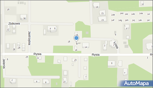 Rozewie, Łosia, 9, mapa Rozewie