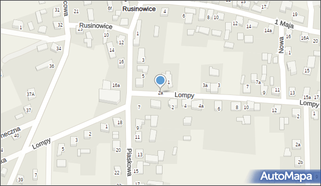 Rusinowice, Lompy Józefa, 2a, mapa Rusinowice