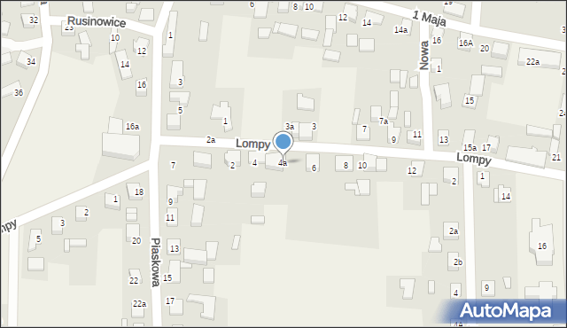 Rusinowice, Lompy Józefa, 4a, mapa Rusinowice