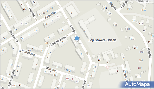 Rybnik, Lompy Józefa, 7a, mapa Rybnika