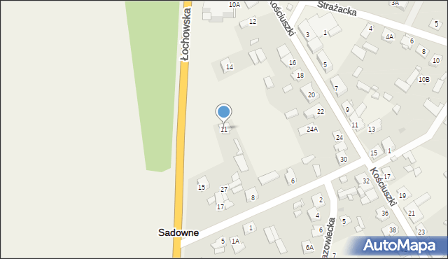 Sadowne, Łochowska, 11, mapa Sadowne