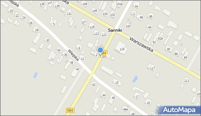 Sanniki, Łowicka, 4, mapa Sanniki