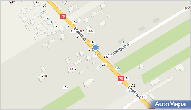 Skierniewice, Łowicka, 143, mapa Skierniewic