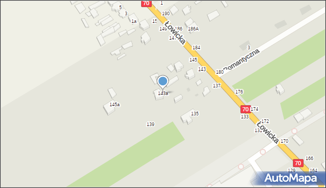 Skierniewice, Łowicka, 143a, mapa Skierniewic