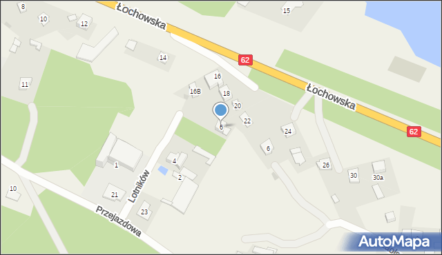 Skuszew, Lotników, 6, mapa Skuszew