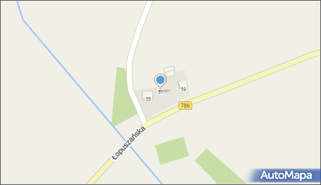 Snochowice, Łopuszańska, 57, mapa Snochowice