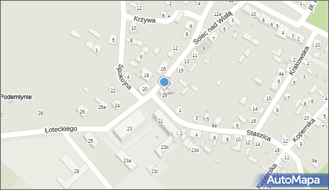 Solec nad Wisłą, Łoteckiego Zygmunta, 19, mapa Solec nad Wisłą