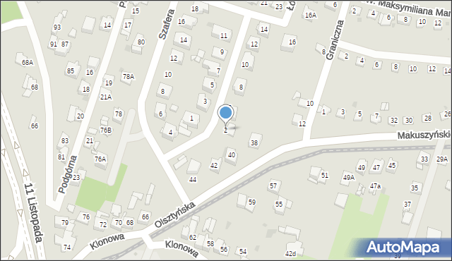 Sosnowiec, Łódzka, 2, mapa Sosnowca