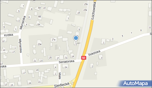 Stanisławów, Łochowska, 1, mapa Stanisławów