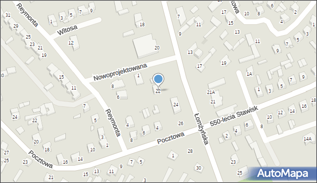 Stawiski, Łomżyńska, 22, mapa Stawiski