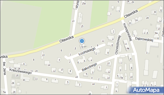 Strzelin, Łozińskiego Władysława, 5, mapa Strzelin