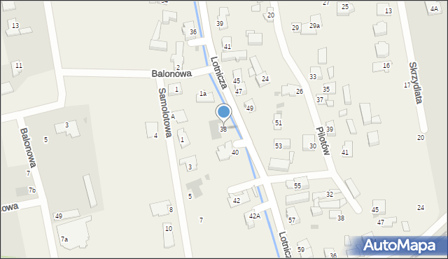 Strzyżewice, Lotnicza, 38, mapa Strzyżewice