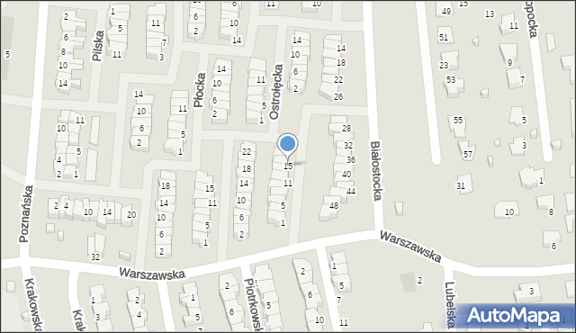 Suwałki, Łomżyńska, 15, mapa Suwałk