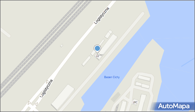 Szczecin, Logistyczna, 12, mapa Szczecina