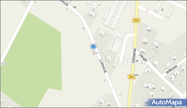 Szymanów, Lotnicza, 3, mapa Szymanów