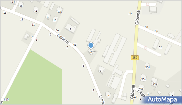 Szymanów, Lotnicza, 6, mapa Szymanów