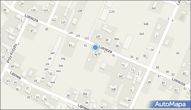 Szymanów, Lotnicza, 79, mapa Szymanów