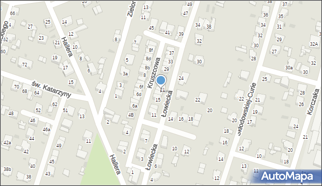 Tarnowskie Góry, Łowiecka, 19, mapa Tarnowskie Góry