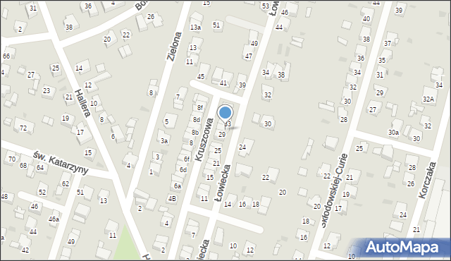 Tarnowskie Góry, Łowiecka, 31, mapa Tarnowskie Góry