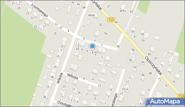 Tomaszów Mazowiecki, Łozińskiego Bohdana Apolinariusza, 7, mapa Tomaszów Mazowiecki