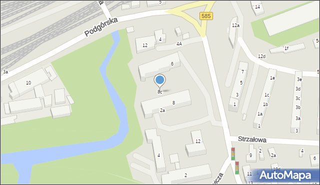 Toruń, Łódzka, 8c, mapa Torunia