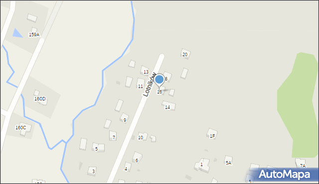 Ustrzyki Dolne, Lotników, 16, mapa Ustrzyki Dolne