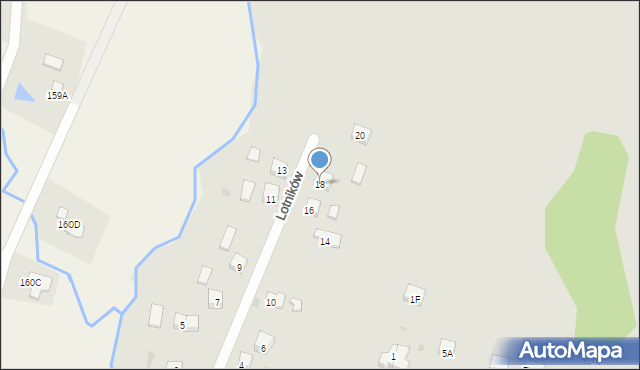 Ustrzyki Dolne, Lotników, 18, mapa Ustrzyki Dolne