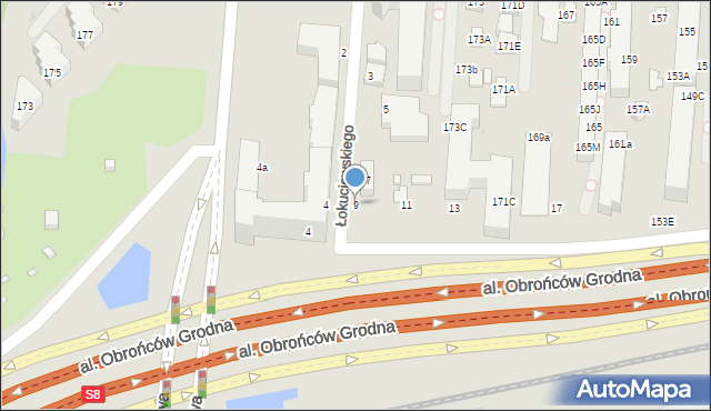 Warszawa, Łokuciewskiego Witolda, płk., 9, mapa Warszawy