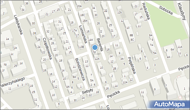 Warszawa, Łomiańska, 12B, mapa Warszawy
