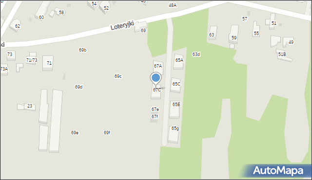 Warszawa, Loteryjki, 67C, mapa Warszawy