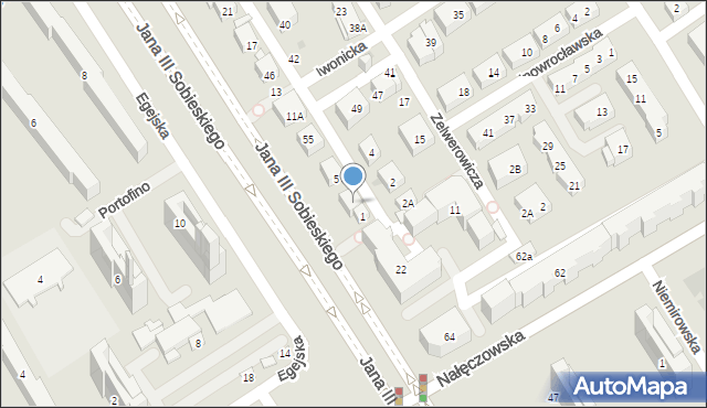 Warszawa, Locciego Augustyna, 3, mapa Warszawy