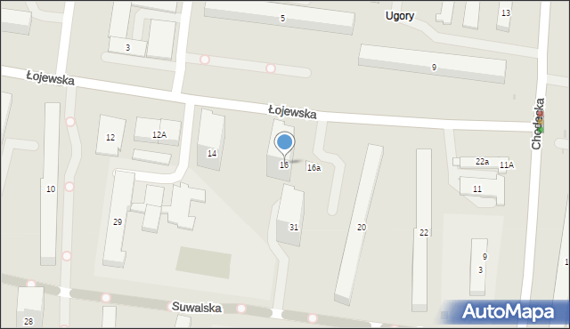 Warszawa, Łojewska, 16, mapa Warszawy