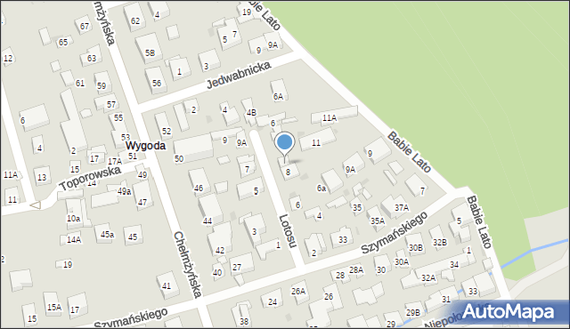 Warszawa, Lotosu, 8A, mapa Warszawy
