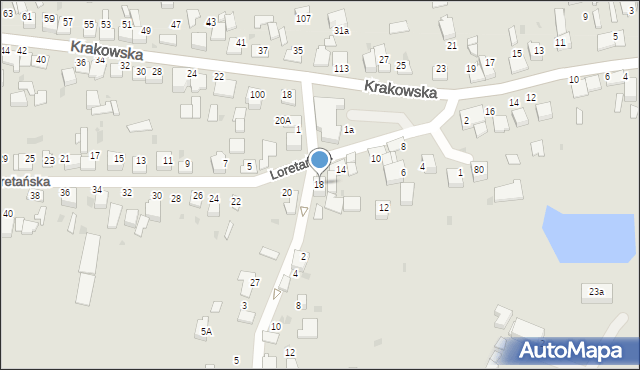 Wojnicz, Loretańska, 18, mapa Wojnicz