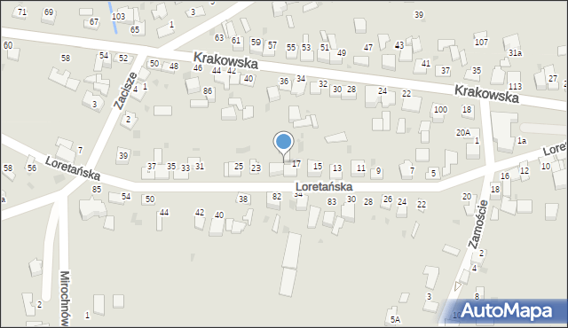 Wojnicz, Loretańska, 19, mapa Wojnicz