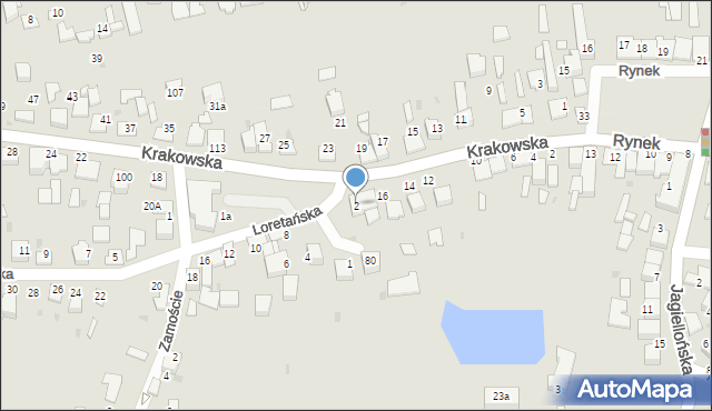 Wojnicz, Loretańska, 2, mapa Wojnicz