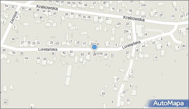 Wojnicz, Loretańska, 28, mapa Wojnicz