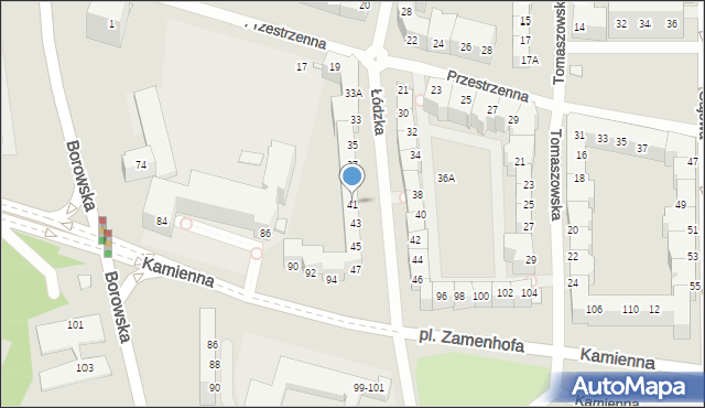 Wrocław, Łódzka, 41, mapa Wrocławia