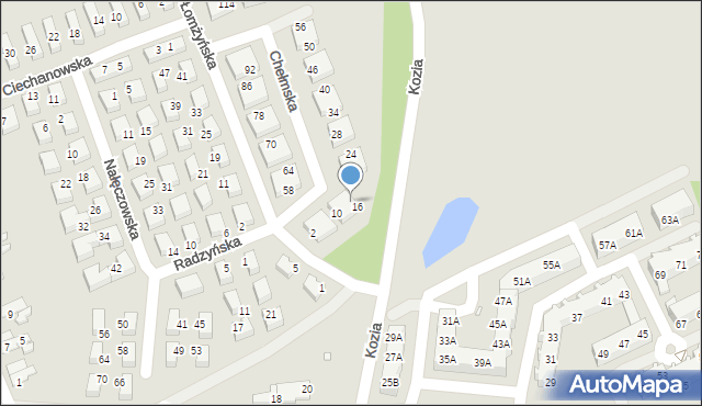 Wrocław, Łomżyńska, 14, mapa Wrocławia