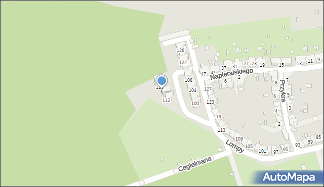 Zabrze, Lompy Józefa, 114, mapa Zabrza