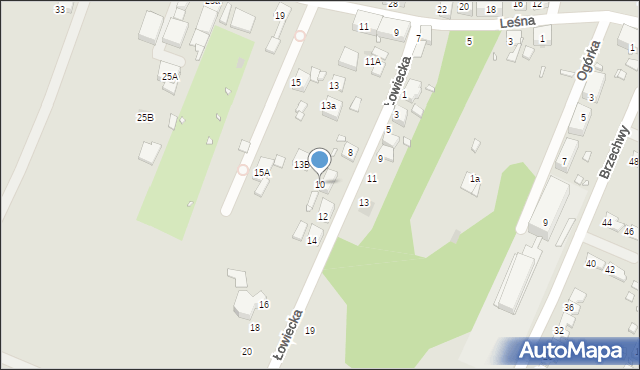 Zabrze, Łowiecka, 10, mapa Zabrza