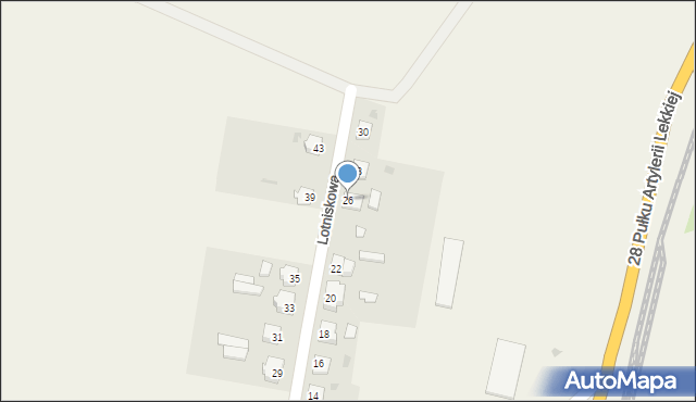 Zajezierze, Lotniskowa, 26, mapa Zajezierze