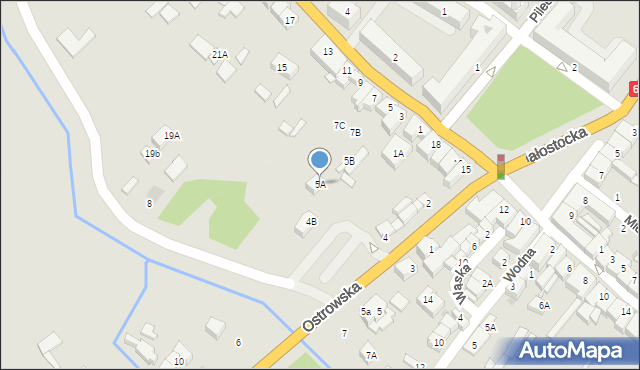 Zambrów, Łomżyńska, 5A, mapa Zambrów