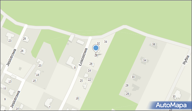 Zamość, Łososiowa, 28, mapa Zamościa