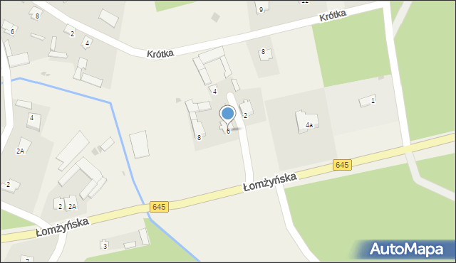 Zbójna, Łomżyńska, 6, mapa Zbójna