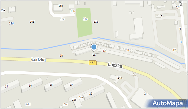 Zduńska Wola, Łódzka, 1a, mapa Zduńska Wola