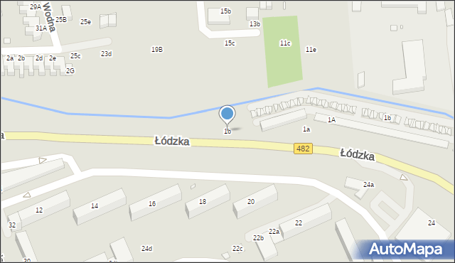 Zduńska Wola, Łódzka, 1b, mapa Zduńska Wola