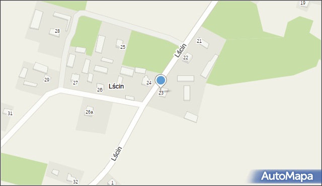 Lścin, Lścin, 23, mapa Lścin