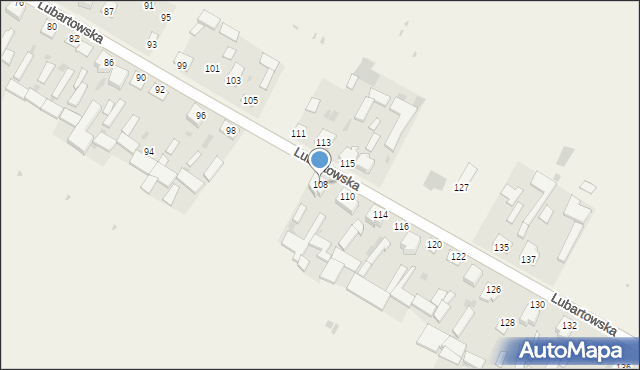 Abramów, Lubartowska, 108, mapa Abramów