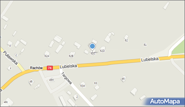 Annopol, Lubelska, 62C, mapa Annopol